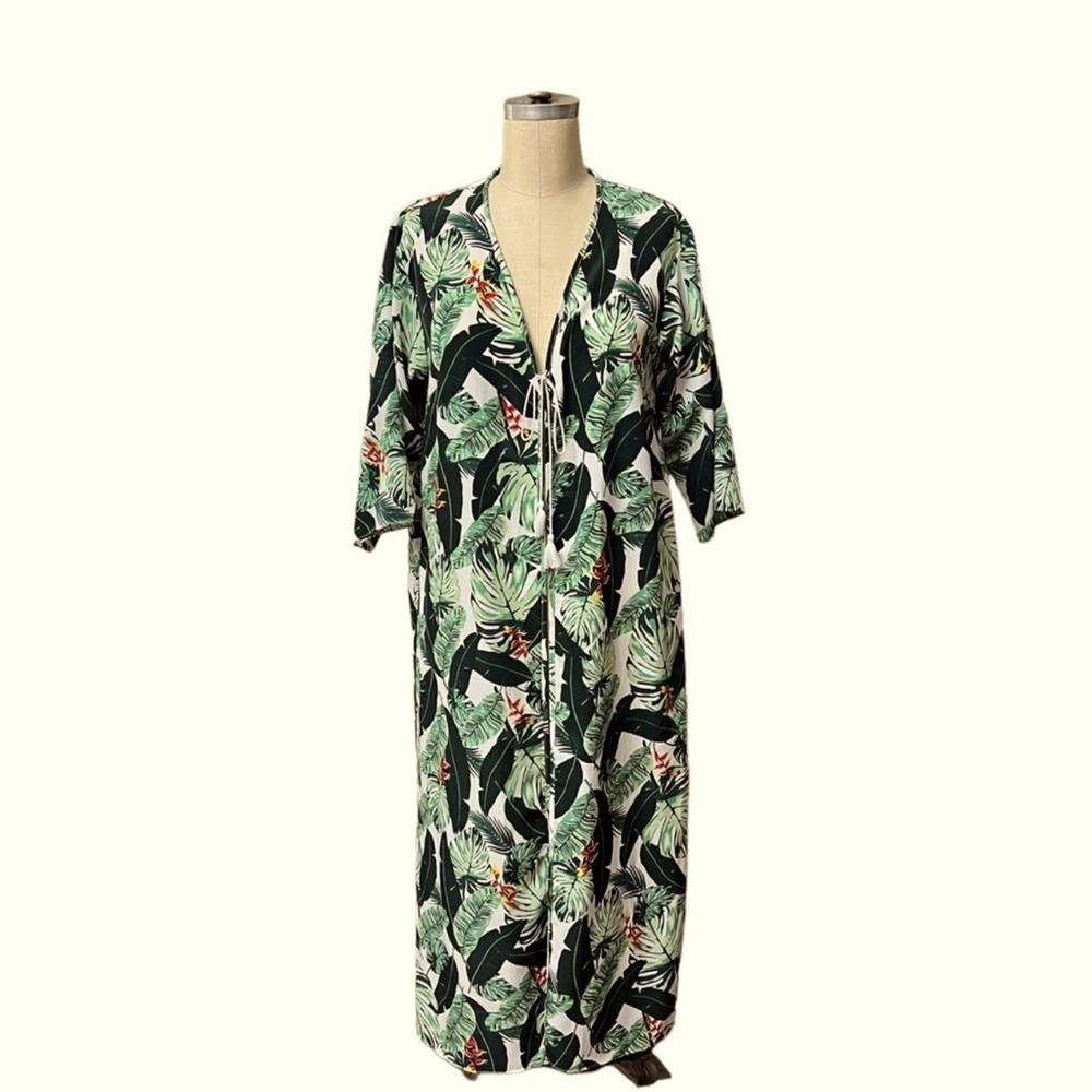 Rachel‎ Zoe Tropical Palm Duster or Kimono